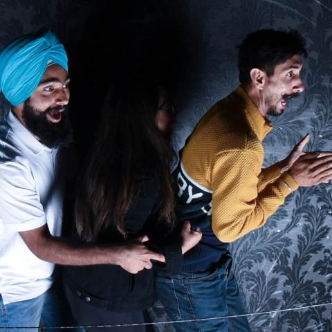 a man talking on a cell phone